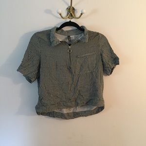 Black and white gingham top